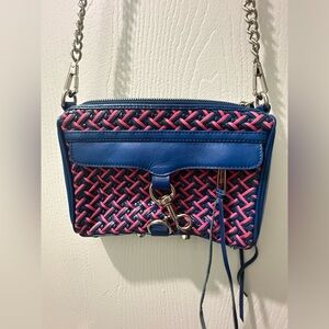 Rebecca Minkoff Woven Blue and Pink Crossbody Bag